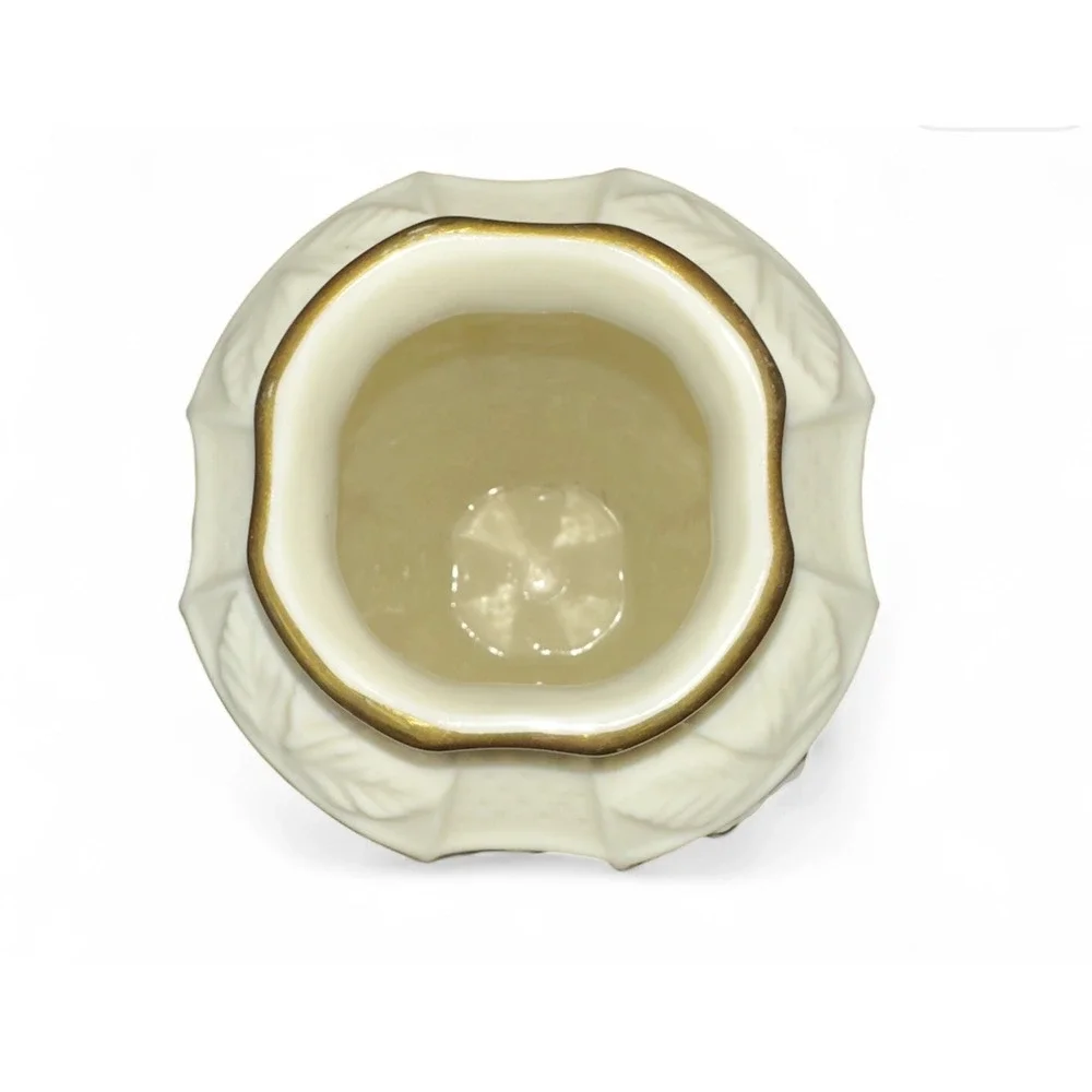 Fitz and Floyd Essentials Botanical Collection Cream Ivory‎ Vase Floral Decor